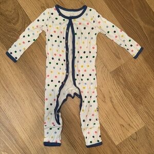 Kyte Baby Snap Romper in Spring Polka Dot